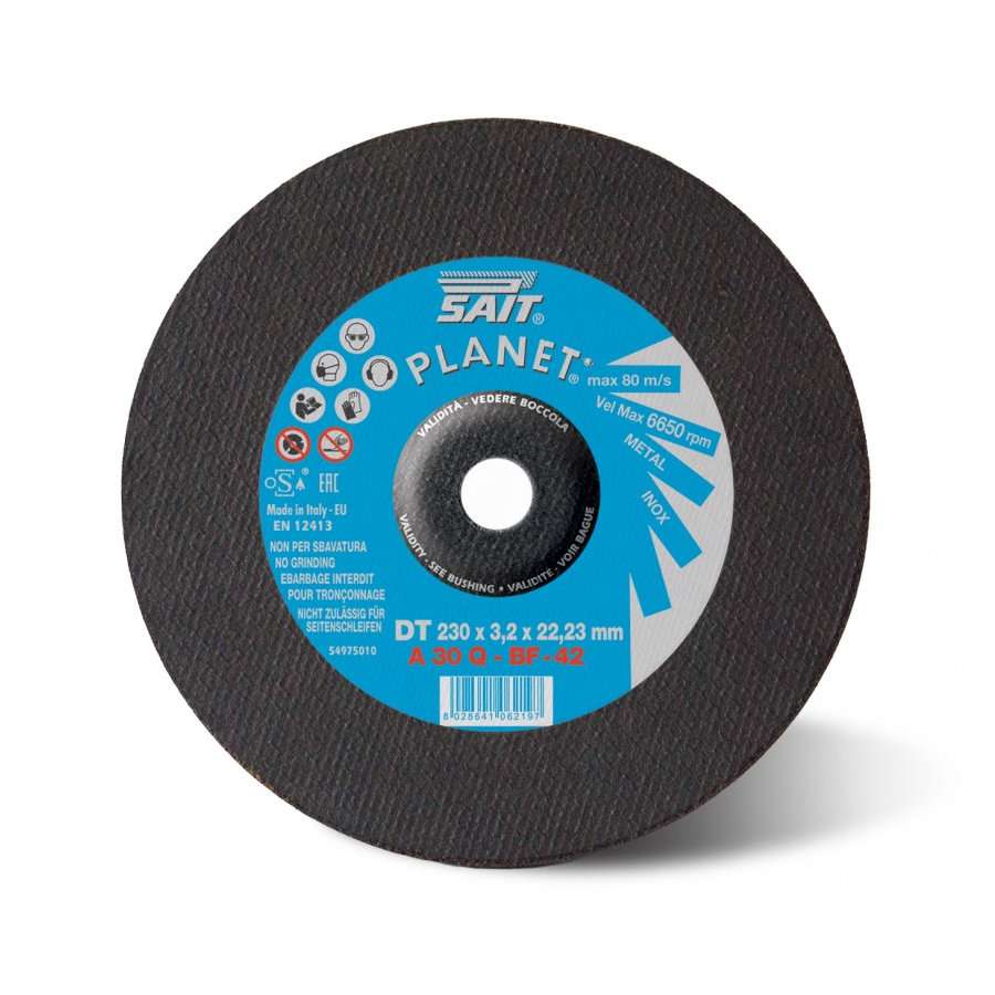 SAIT PLANET A 30 Q Depressed Centre Aluminium Oxide Cutting Discs