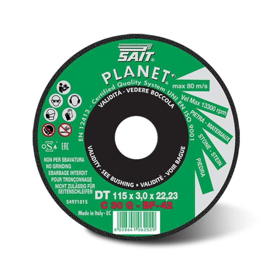 SAIT PLANET C 30 Q Depressed Centre Silicon Carbide Cutting Discs